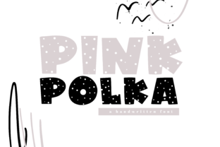 Pink Polka Font: Bold Dots for Crafters