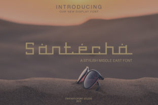 Santecha: A Modern Display Font for Digital Design